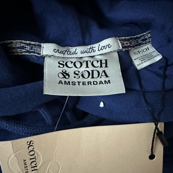 Scotch & Soda Hoodie Unisex  Blue/beige  NWT, Logo In The Front. Authentic. $118 - Picture 7 of 11